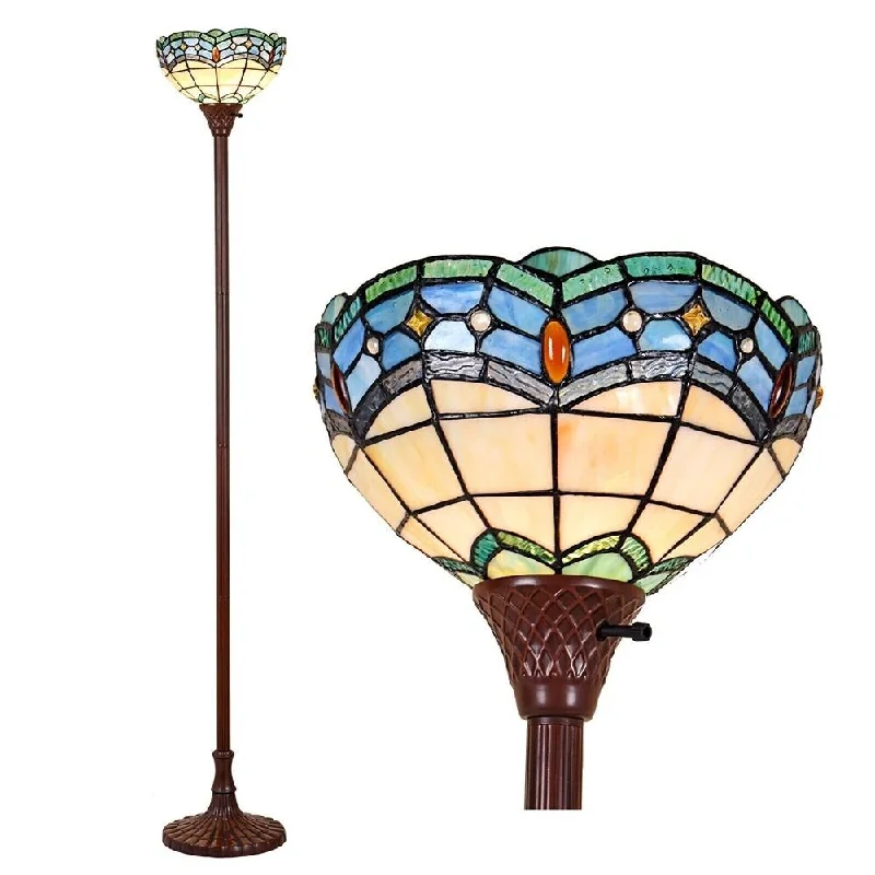 Adjustable Height Floor Lamp for Versatile Lighting NeedsTiffany Torchiere Floor Lamps Vintage Antique Stained Glass Lighting - 12" x 70" Adjustable Height Floor Lamp for Versatile Lighting NeedsTiffany Torchiere Floor Lamps Vintage Antique Stained Glass Lighting - 12" x 70"