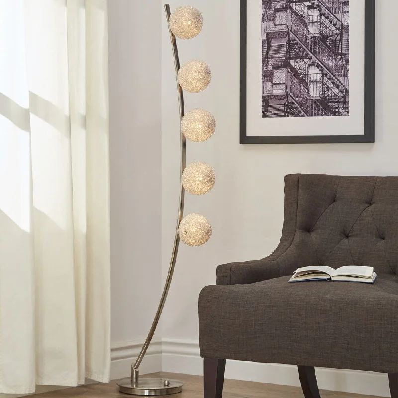  Way Switch Floor Lamp for Multiple Light Intensity LevelsTriella Nickel Finish Floor Lamp by iNSPIRE Q Bold