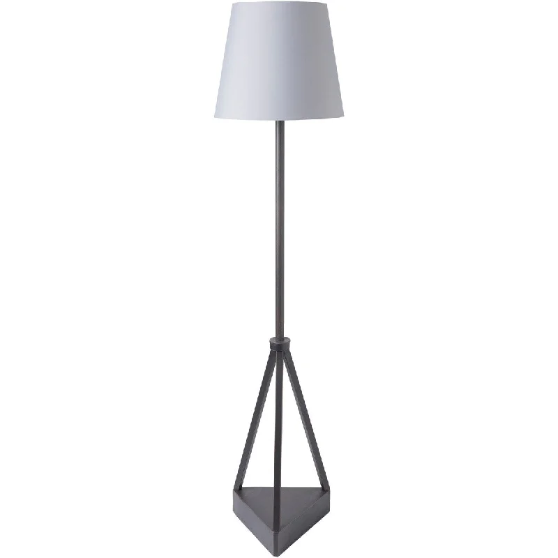 Bohemian Inspired Floor Lamp for Eclectic Home DecorVarrat Floor Lamp with Black Base and Grey Shade Bohemian Inspired Floor Lamp for Eclectic Home DecorVarrat Floor Lamp with Black Base and Grey Shade