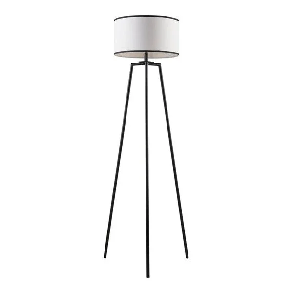 Way Switch Floor Lamp for Multiple Light Intensity LevelsVersanora - Baker Floor Lamp - White with Black Border Shade Way Switch Floor Lamp for Multiple Light Intensity LevelsVersanora - Baker Floor Lamp - White with Black Border Shade