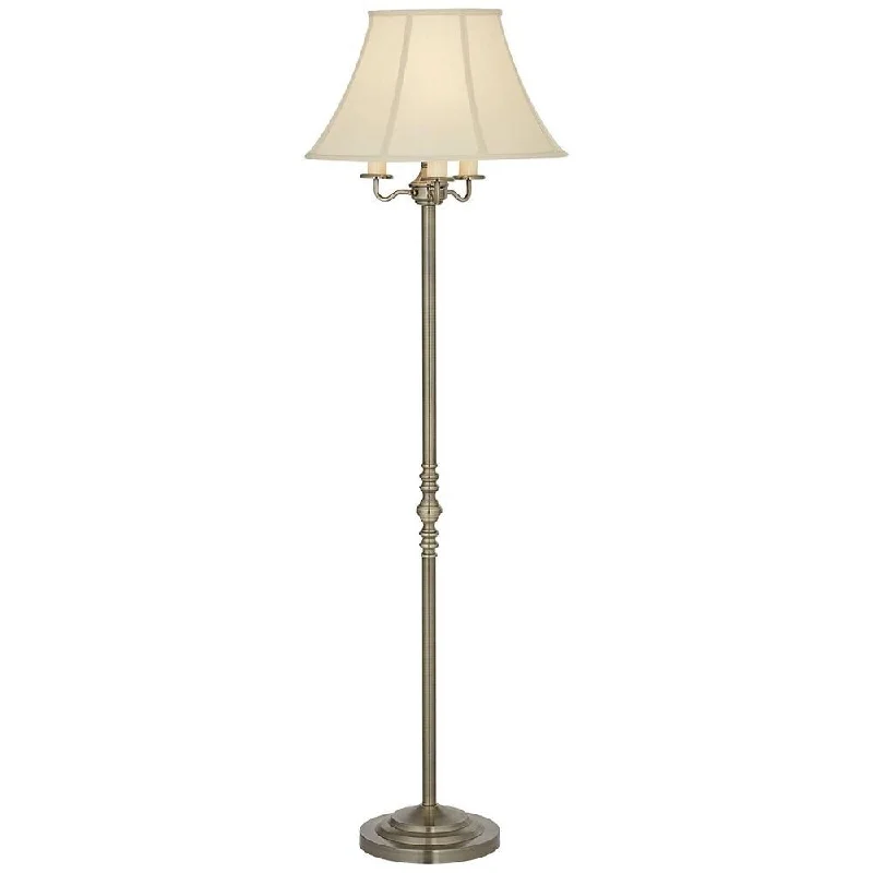 Rustic Farmhouse Style Floor Lamp for Cozy BedroomsVintage Floor Lamp 59" Tall Antique Brass 4-Light for Living Room - 18" x 59" Rustic Farmhouse Style Floor Lamp for Cozy BedroomsVintage Floor Lamp 59" Tall Antique Brass 4-Light for Living Room - 18" x 59"