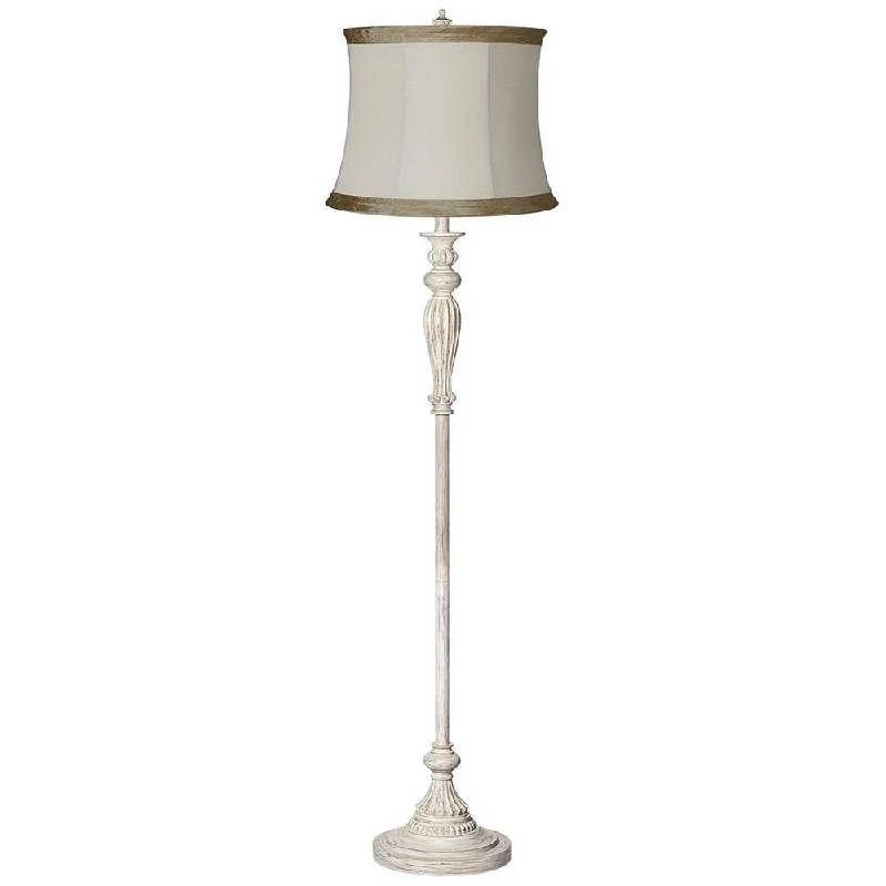 Industrial Style Floor Lamp with Exposed Bulbs for Loft ApartmentsVintage Floor Lamp 60" Tall Antique White Ivory Linen Drum Shade - 16" x 60" Industrial Style Floor Lamp with Exposed Bulbs for Loft ApartmentsVintage Floor Lamp 60" Tall Antique White Ivory Linen Drum Shade - 16" x 60"