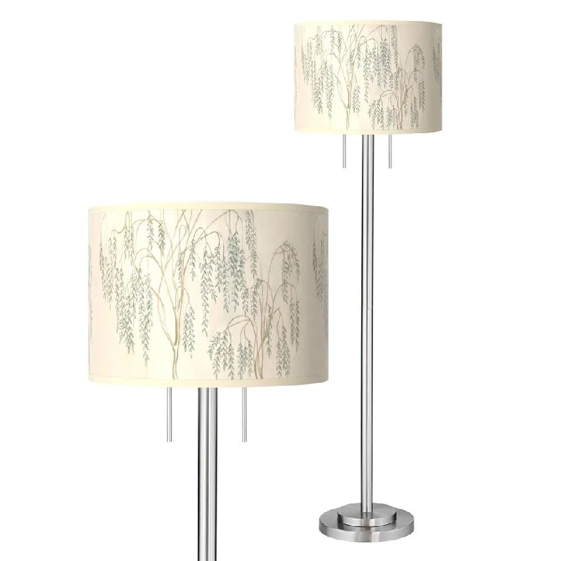 Smart Floor Lamp with Voice Control and Bluetooth ConnectivityWeeping Willow Brushed Nickel Garth Floor Lamp - 18" x 63" Smart Floor Lamp with Voice Control and Bluetooth ConnectivityWeeping Willow Brushed Nickel Garth Floor Lamp - 18" x 63"