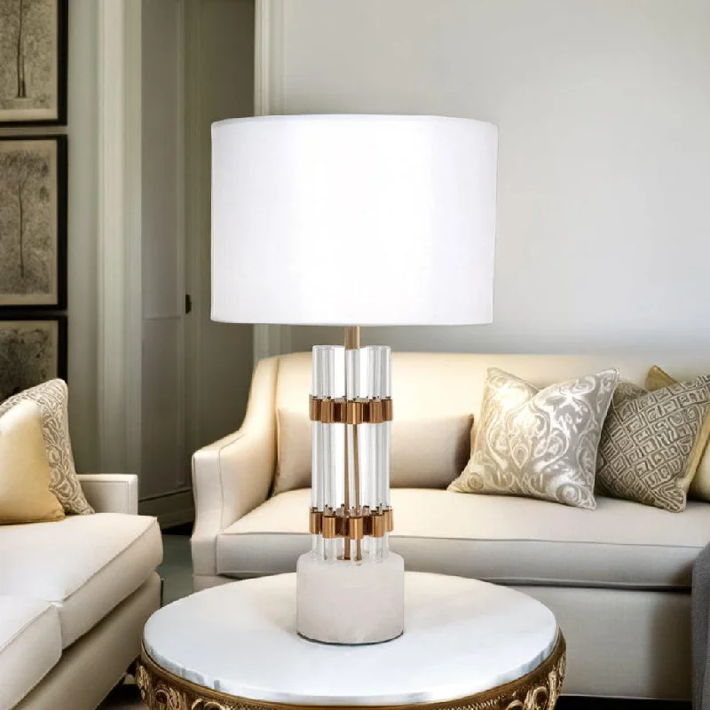 wooden table lamps with natural grain for a warm and organic feelAbbey Table Lamp Brushed Brass B13317