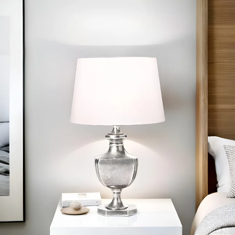 fabric table lamps with a linen shade for a relaxed and breathable lookAlbany Urn Table Lamp in Silver Base Emac and Lawton Lighting fabric table lamps with a linen shade for a relaxed and breathable lookAlbany Urn Table Lamp in Silver Base Emac and Lawton Lighting