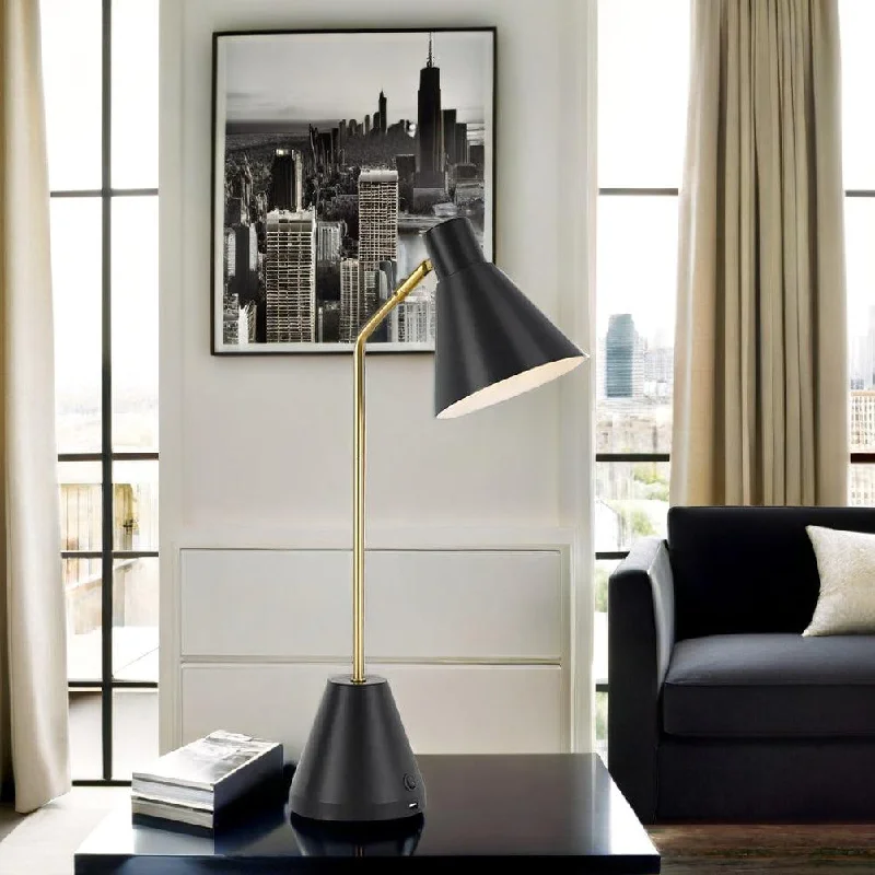 metal table lamps with a matte black finish for a sleek appearanceAmbia USB Table Lamp in Black or White metal table lamps with a matte black finish for a sleek appearanceAmbia USB Table Lamp in Black or White