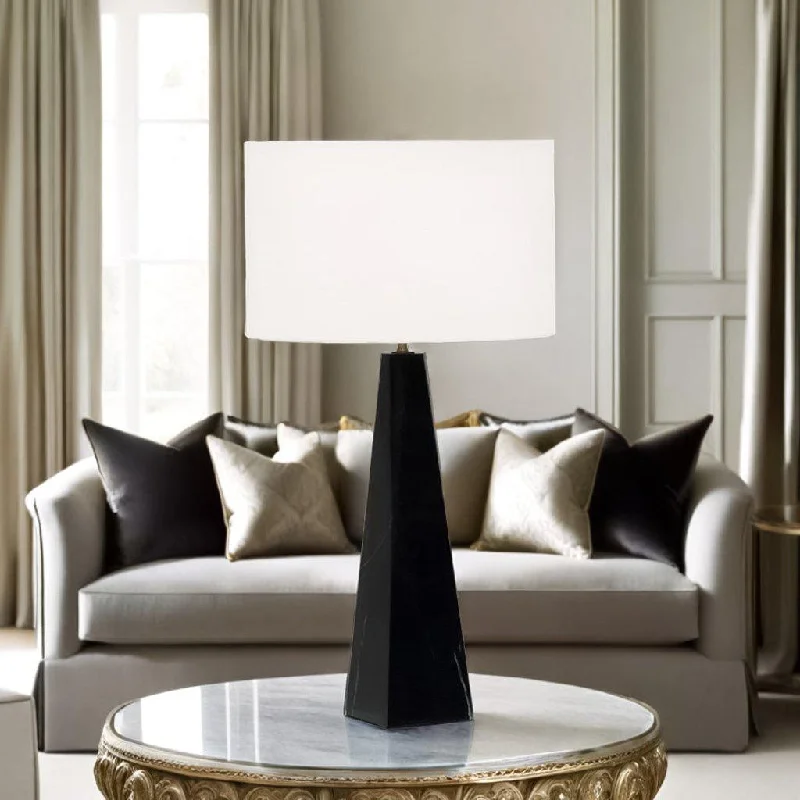 fabric table lamps with a linen shade for a relaxed and breathable lookBilzen Marble Table Lamp Black 12390 fabric table lamps with a linen shade for a relaxed and breathable lookBilzen Marble Table Lamp Black 12390