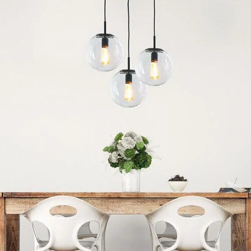 Art Nouveau Ceiling Lights with Organic, Flowing ShapesContemporary Glass Pendant in Matt Black or Brushed Chrome Small Sized