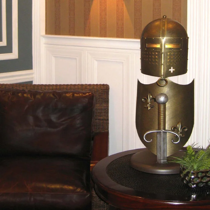 gothic style table lamps with dark finishes for a mysterious lookCrusader Table Lamp in Burnished Bronze Elstead Lighting - ELS.CRUSADER-T-L gothic style table lamps with dark finishes for a mysterious lookCrusader Table Lamp in Burnished Bronze Elstead Lighting - ELS.CRUSADER-T-L