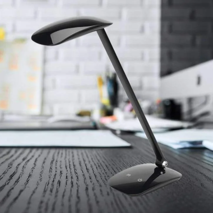 glass table lamps with a frosted surface for soft light diffusionDimmable 6w LED Table Lamp USB CC in Black glass table lamps with a frosted surface for soft light diffusionDimmable 6w LED Table Lamp USB CC in Black