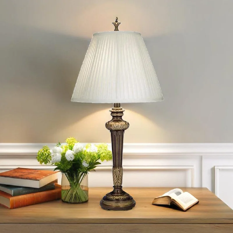 industrial style table lamps with exposed bulbs for loft apartmentsEmpire Table Lamp in Roman Bronze Elstead Lighting - ELS.SF-EMPIRE