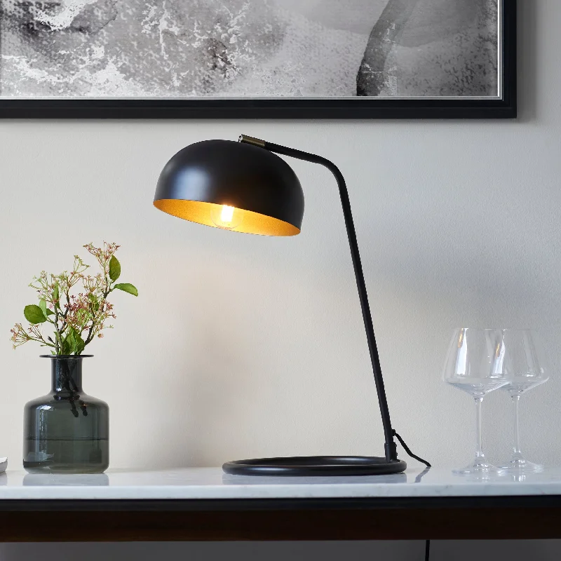 wooden table lamps with natural grain for a warm and organic feelEndon Brair Table Lamp Matt Black & Antique Brass wooden table lamps with natural grain for a warm and organic feelEndon Brair Table Lamp Matt Black & Antique Brass