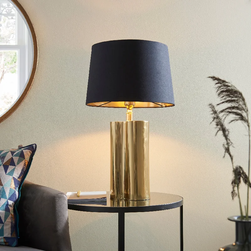 modern minimalist table lamps for contemporary living roomsEndon Calan Gold & Black Table Lamp modern minimalist table lamps for contemporary living roomsEndon Calan Gold & Black Table Lamp