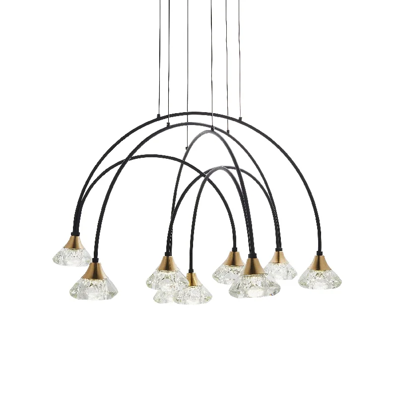Art Nouveau Ceiling Lights with Organic, Flowing ShapesZander 9 Light Pendant