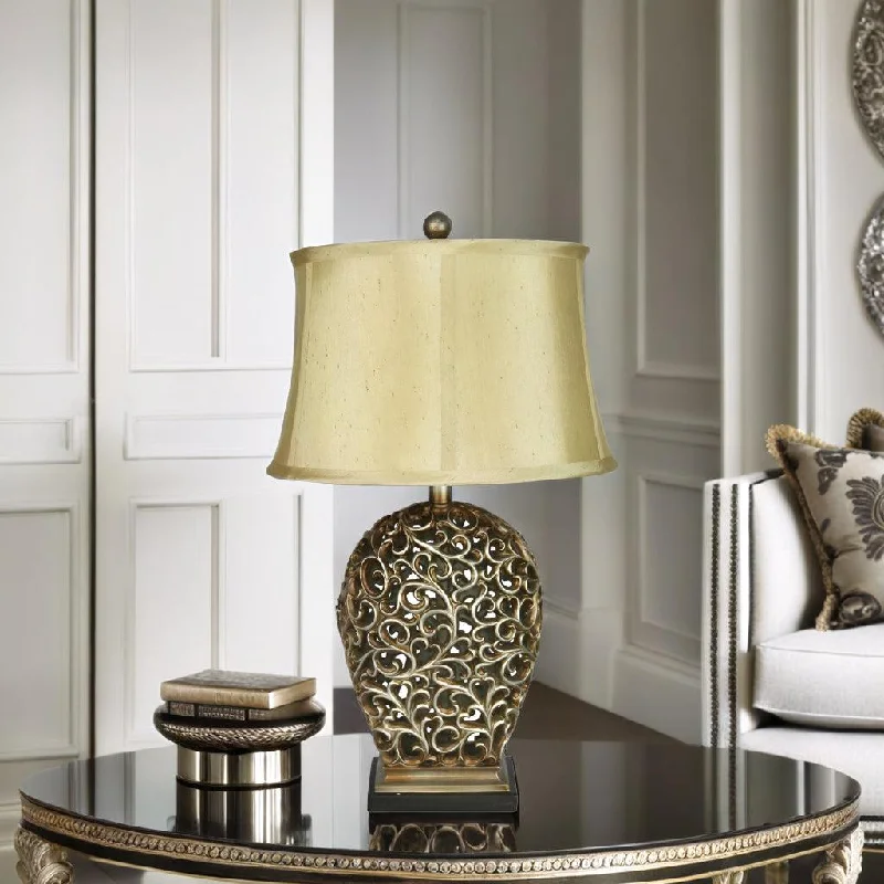 modern minimalist table lamps for contemporary living roomsFormal Figtree Table Lamp Classically Styled in Antique Silver