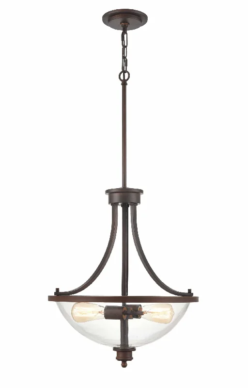 Tropical - Themed Ceiling Lights with Palm - Leaf Shapes and Rattan WrapsForsyth Pendant - Rubbed Bronze - Clear Glass - 17in. Diameter - E26 Medium Base Tropical - Themed Ceiling Lights with Palm - Leaf Shapes and Rattan WrapsForsyth Pendant - Rubbed Bronze - Clear Glass - 17in. Diameter - E26 Medium Base