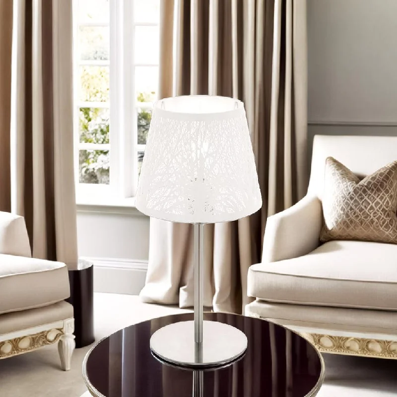industrial style table lamps with exposed bulbs for loft apartmentsHambleton Table Lamp in Satin Nickel w/ White Shade industrial style table lamps with exposed bulbs for loft apartmentsHambleton Table Lamp in Satin Nickel w/ White Shade