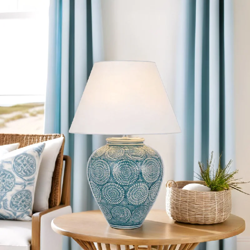 art deco table lamps with geometric shapes for a retro touchHannah Table Lamp Blue/White HANNAH TL-BLWH Telbix Lighting art deco table lamps with geometric shapes for a retro touchHannah Table Lamp Blue/White HANNAH TL-BLWH Telbix Lighting