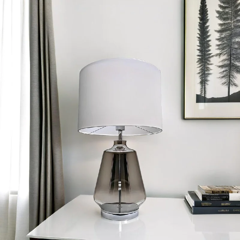 victorian style table lamps with ornate details for traditional homesHarper Table Lamp in Smoke Ombre and White Shade victorian style table lamps with ornate details for traditional homesHarper Table Lamp in Smoke Ombre and White Shade