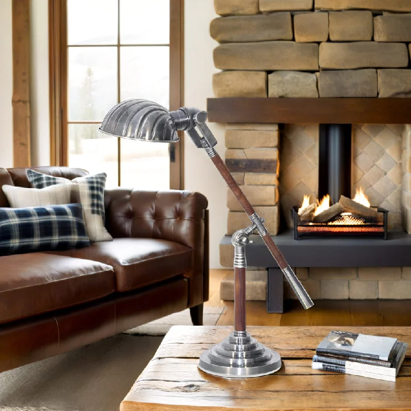 wooden table lamps with natural grain for a warm and organic feelHartford Adjustable Desk Lamp in Antique Silver Emac and Lawton Lighting - ELPIM59334AS wooden table lamps with natural grain for a warm and organic feelHartford Adjustable Desk Lamp in Antique Silver Emac and Lawton Lighting - ELPIM59334AS