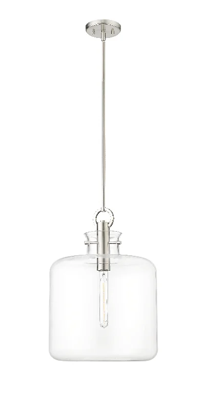 Retro Ceiling Lights Inspired by the 1950s and 1960s DesignHayloft Pendant - Brushed Nickel - Clear Glass - 14.2in. Diameter - E26 Medium Base Retro Ceiling Lights Inspired by the 1950s and 1960s DesignHayloft Pendant - Brushed Nickel - Clear Glass - 14.2in. Diameter - E26 Medium Base