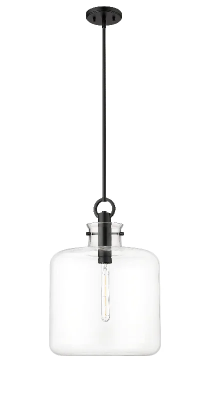 Indian - Themed Ceiling Lights with Intricate Filigree and Mirror WorkHayloft Pendant - Matte Black - Clear Glass - 14.2in. Diameter - E26 Medium Base Indian - Themed Ceiling Lights with Intricate Filigree and Mirror WorkHayloft Pendant - Matte Black - Clear Glass - 14.2in. Diameter - E26 Medium Base