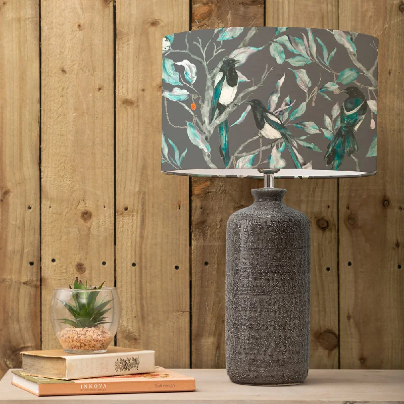 coastal style table lamps with nautical elements for beach housesCollector Eva & Inopia Complete Table Lamp Grey/Onyx