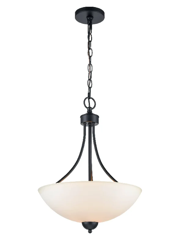 Scandinavian Style Ceiling Lights with Light Wood AccentsIvey Lake Pendant - Matte Black - Etched White Glass - 15in. Diameter - E26 Medium Base Scandinavian Style Ceiling Lights with Light Wood AccentsIvey Lake Pendant - Matte Black - Etched White Glass - 15in. Diameter - E26 Medium Base