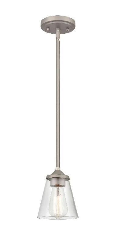 Indian - Themed Ceiling Lights with Intricate Filigree and Mirror WorkJosleen Pendant - Satin Nickel - Clear Glass - 5.5in. Diameter - E26 Medium Base Indian - Themed Ceiling Lights with Intricate Filigree and Mirror WorkJosleen Pendant - Satin Nickel - Clear Glass - 5.5in. Diameter - E26 Medium Base