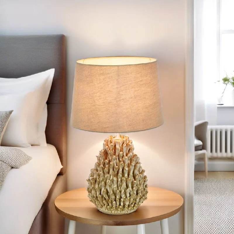 leather table lamps with a distressed texture for a rugged charmKariba Anenome Ceramic Table Lamp Base in White leather table lamps with a distressed texture for a rugged charmKariba Anenome Ceramic Table Lamp Base in White
