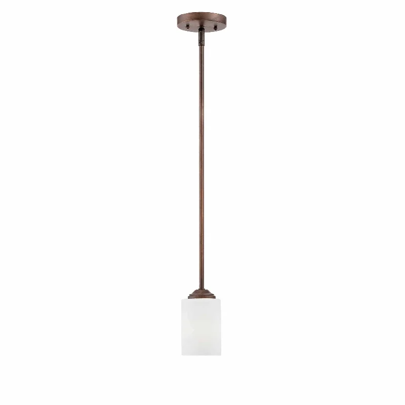 Industrial Style Ceiling Lights with Exposed Bulbs and Metal CagesLansing Mini-Pendant - Rubbed Bronze - Etched White Glass - 4in. Diameter - E26 Medium Base Industrial Style Ceiling Lights with Exposed Bulbs and Metal CagesLansing Mini-Pendant - Rubbed Bronze - Etched White Glass - 4in. Diameter - E26 Medium Base