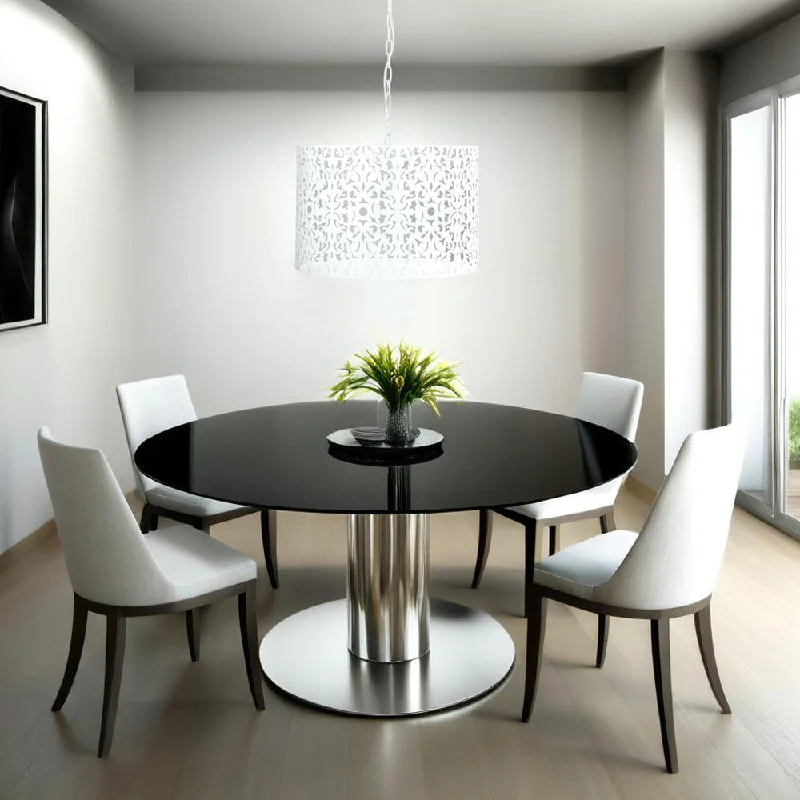 Crystal Ceiling Lights with High - Quality Swarovski CrystalsLarge Modern Laser Cut Metal Pendant in White or Black Crystal Ceiling Lights with High - Quality Swarovski CrystalsLarge Modern Laser Cut Metal Pendant in White or Black