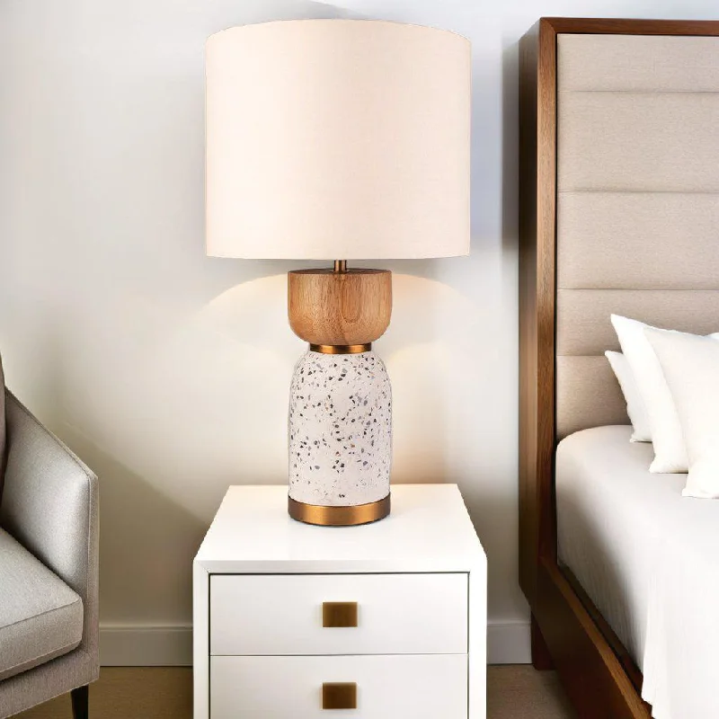 rustic farmhouse table lamps for cozy kitchensTerazzo and Natural Timber Table Lamp rustic farmhouse table lamps for cozy kitchensTerazzo and Natural Timber Table Lamp