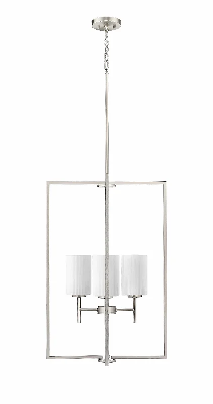 Crystal Ceiling Lights with High - Quality Swarovski CrystalsLuxx Pendant - Brushed Nickel - Ribbed Etched Opal White Glass - 18in. Diameter - E26 Medium Base Crystal Ceiling Lights with High - Quality Swarovski CrystalsLuxx Pendant - Brushed Nickel - Ribbed Etched Opal White Glass - 18in. Diameter - E26 Medium Base