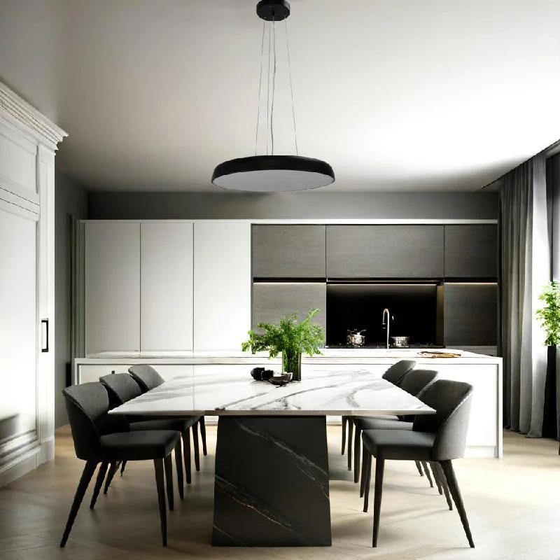 African - Inspired Ceiling Lights with Tribal Patterns and Natural MaterialsMadison.56 LED Pendant Light CCT 36w in Black or White African - Inspired Ceiling Lights with Tribal Patterns and Natural MaterialsMadison.56 LED Pendant Light CCT 36w in Black or White