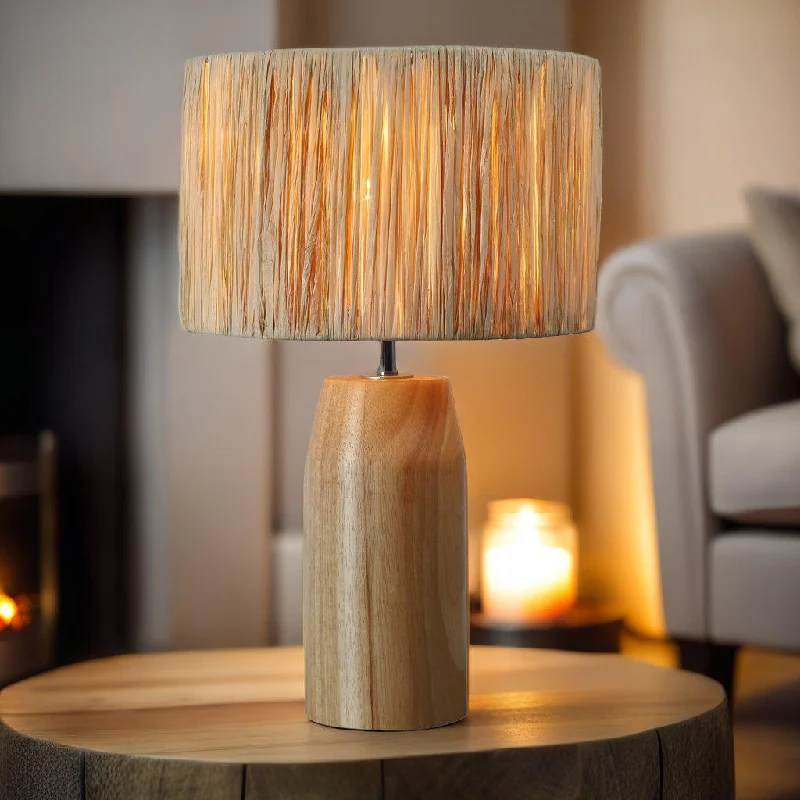 metal table lamps with a matte black finish for a sleek appearanceKaylee Earthy Wood and Raffia Table Lamp - Natural, 495mm High, PL0111 metal table lamps with a matte black finish for a sleek appearanceKaylee Earthy Wood and Raffia Table Lamp - Natural, 495mm High, PL0111