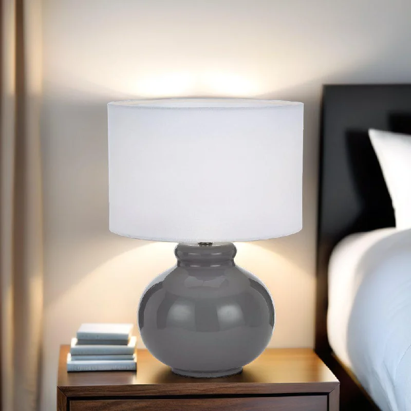 modern minimalist table lamps for contemporary living roomsOlga Table Lamp in Grey Base w/ White Shade modern minimalist table lamps for contemporary living roomsOlga Table Lamp in Grey Base w/ White Shade