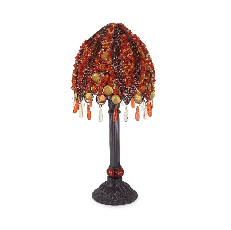 glass table lamps with a frosted surface for soft light diffusionOrange Beaded Glass Table Lamp glass table lamps with a frosted surface for soft light diffusionOrange Beaded Glass Table Lamp