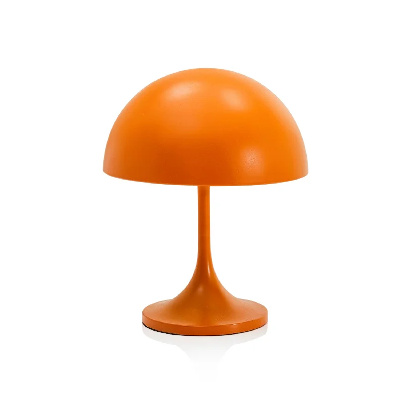 rustic farmhouse table lamps for cozy kitchensOrange Mushroom Table Lamp