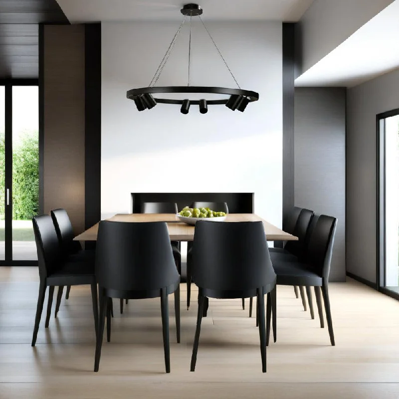 Rustic Ceiling Lights with Reclaimed Wood and Distressed FinishesPano Pendant Light 6Lt in Black Rustic Ceiling Lights with Reclaimed Wood and Distressed FinishesPano Pendant Light 6Lt in Black