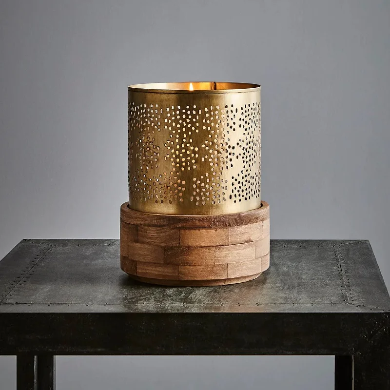 marble table lamps with a luxurious veined pattern for high end decorPerforated Iron and Wood Hurricane Lamp Small/Large in Antique Brass marble table lamps with a luxurious veined pattern for high end decorPerforated Iron and Wood Hurricane Lamp Small/Large in Antique Brass
