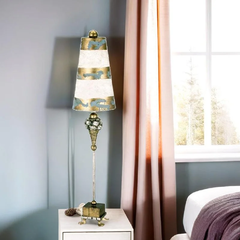 crystal table lamps with dazzling prisms for a glamorous effectPompadour Luxe Table Lamp in Silver, White and Gold Finish Elstead Lighting - ELS.FB-POMPADOUR-TL crystal table lamps with dazzling prisms for a glamorous effectPompadour Luxe Table Lamp in Silver, White and Gold Finish Elstead Lighting - ELS.FB-POMPADOUR-TL