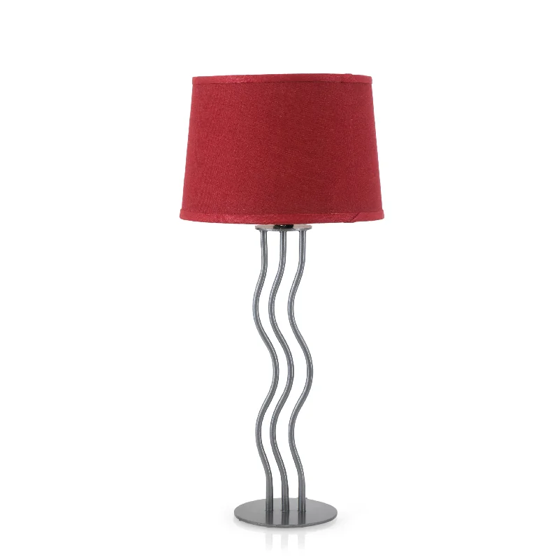 coastal style table lamps with nautical elements for beach housesRed and Silver Wavey Table Lamps coastal style table lamps with nautical elements for beach housesRed and Silver Wavey Table Lamps