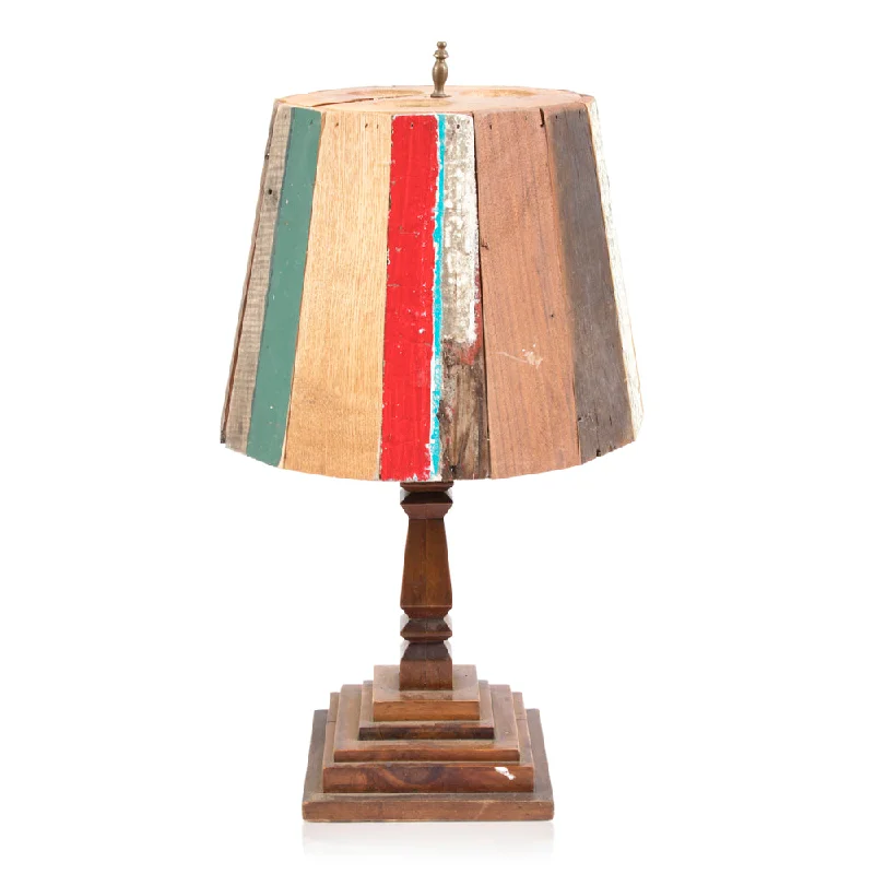 rustic farmhouse table lamps for cozy kitchensRustic Painted Wood Lamp