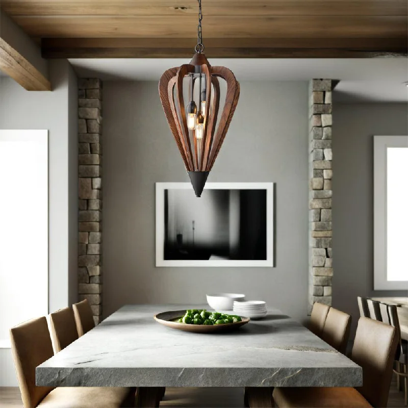 Mediterranean - Style Ceiling Lights with Terra - Cotta and Ceramic DetailsSenorita Pendant Light in Tuscan Coffee Cherry Wood (Small/Medium or Large) Mediterranean - Style Ceiling Lights with Terra - Cotta and Ceramic DetailsSenorita Pendant Light in Tuscan Coffee Cherry Wood (Small/Medium or Large)