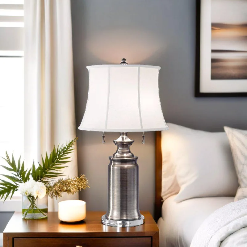modern minimalist table lamps for contemporary living roomsStateroom 2Lt Table Lamp in Antique Nickel and Bali Brass Elstead Lighting - ELS.FE-STATEROOM-TL modern minimalist table lamps for contemporary living roomsStateroom 2Lt Table Lamp in Antique Nickel and Bali Brass Elstead Lighting - ELS.FE-STATEROOM-TL