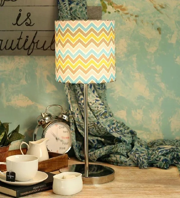 rustic farmhouse table lamps for cozy kitchensThe Chevron Lamp