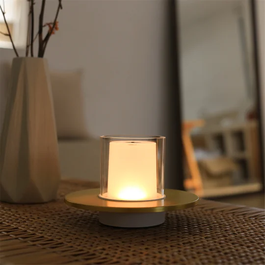 crystal table lamps with dazzling prisms for a glamorous effectCandle (Gesture Control) 1-Light Table Lamp crystal table lamps with dazzling prisms for a glamorous effectCandle (Gesture Control) 1-Light Table Lamp