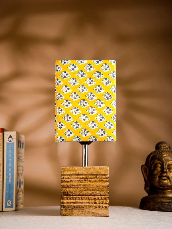 ceramic table lamps with hand painted designs for an artistic touchWooden Stripped Cube Lamp with Colorful Yellow Shade ceramic table lamps with hand painted designs for an artistic touchWooden Stripped Cube Lamp with Colorful Yellow Shade
