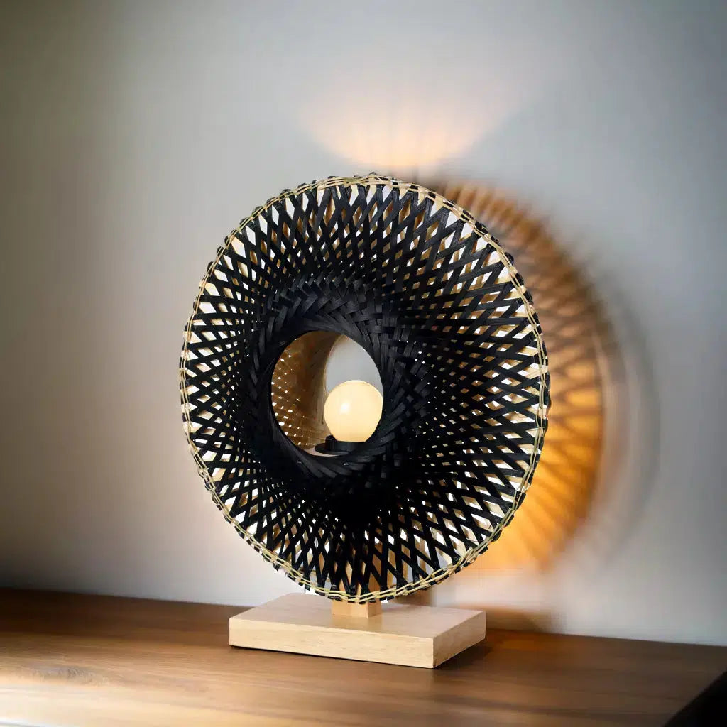 modern minimalist table lamps for contemporary living roomsValentina Sculptural Elegance, Bamboo Table Lamp - Black and Natural, 360mm High, PL0136 modern minimalist table lamps for contemporary living roomsValentina Sculptural Elegance, Bamboo Table Lamp - Black and Natural, 360mm High, PL0136